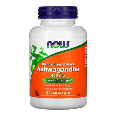 Ашваганда NOW Ashwagandha 450 mg, 180 веган капс. 124345 фото
